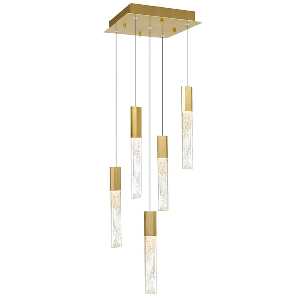 Cwi Lighting Greta Integrated LED Brass Mini Pendant 1589P12-5-624 - main